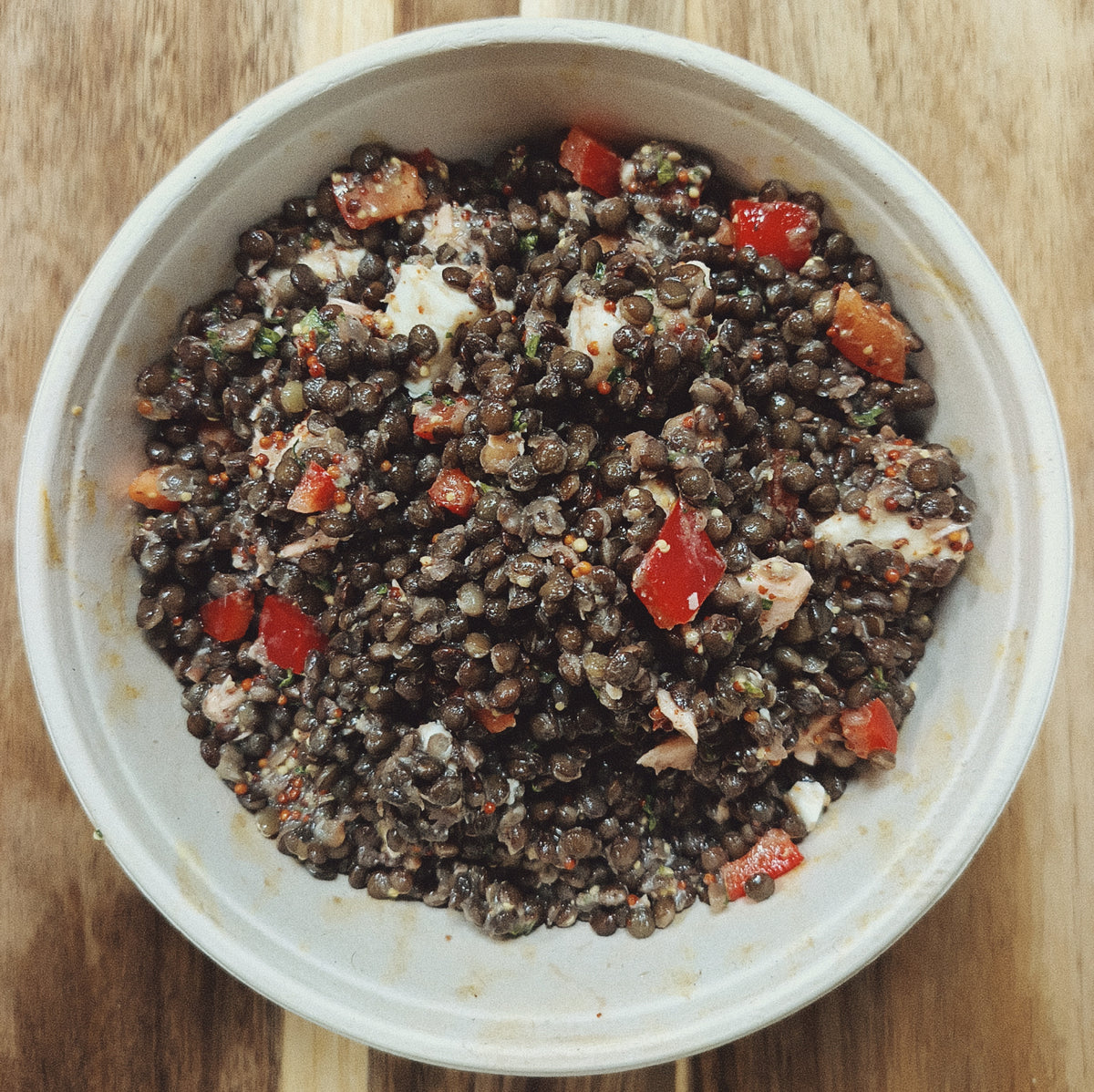 SALADE DE LENTILLES, SAUMON & FETA
