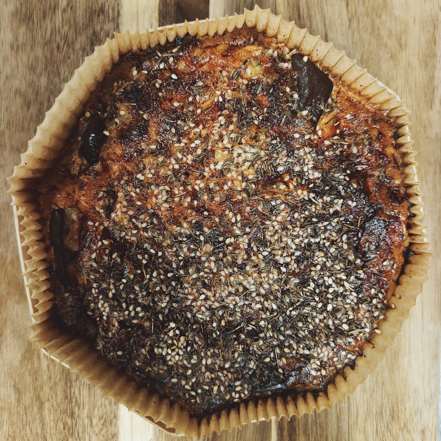 CLAFOUTIS AUX AUBERGINES & MOZZA