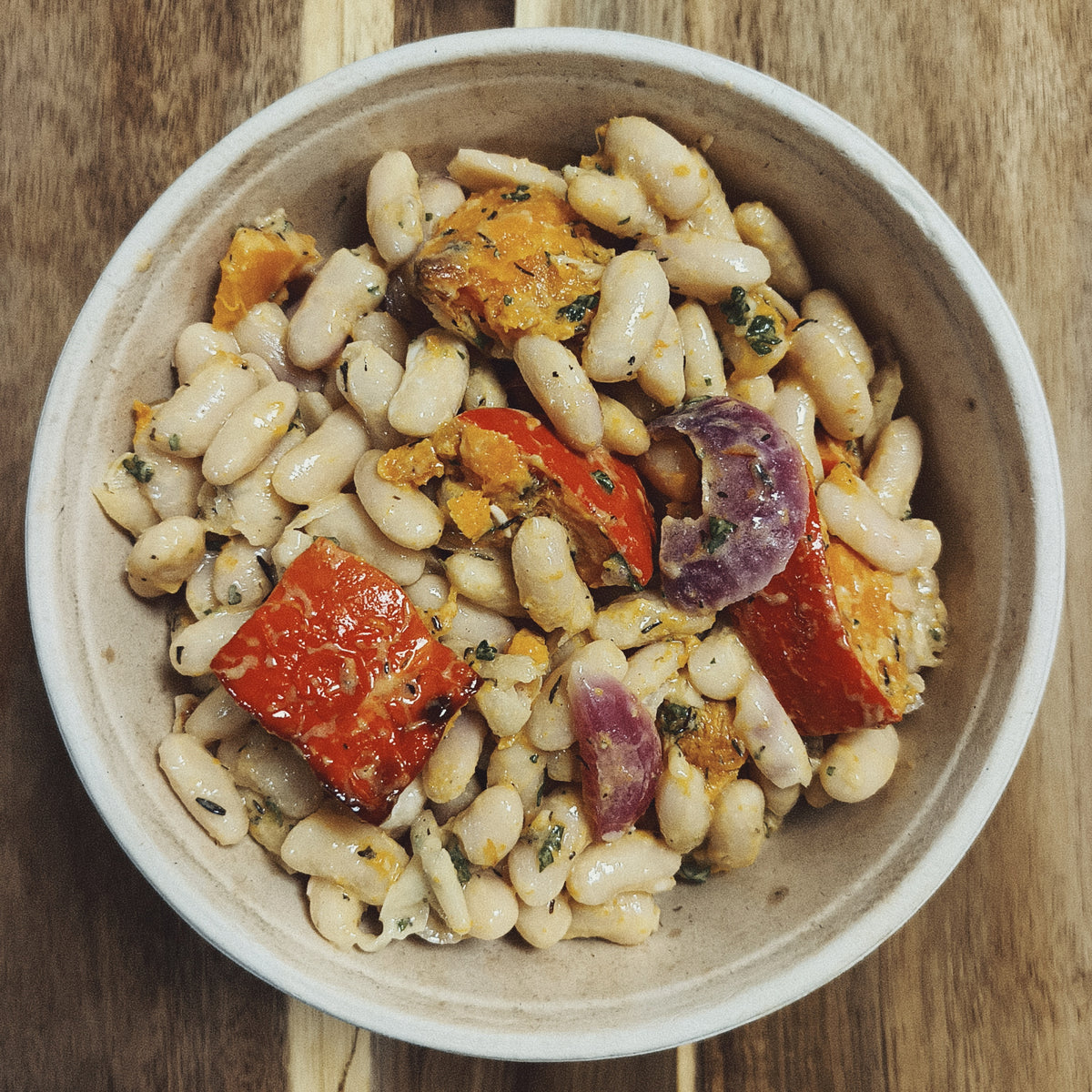 SALADE DE MOGETTES AU POTIMARRON
