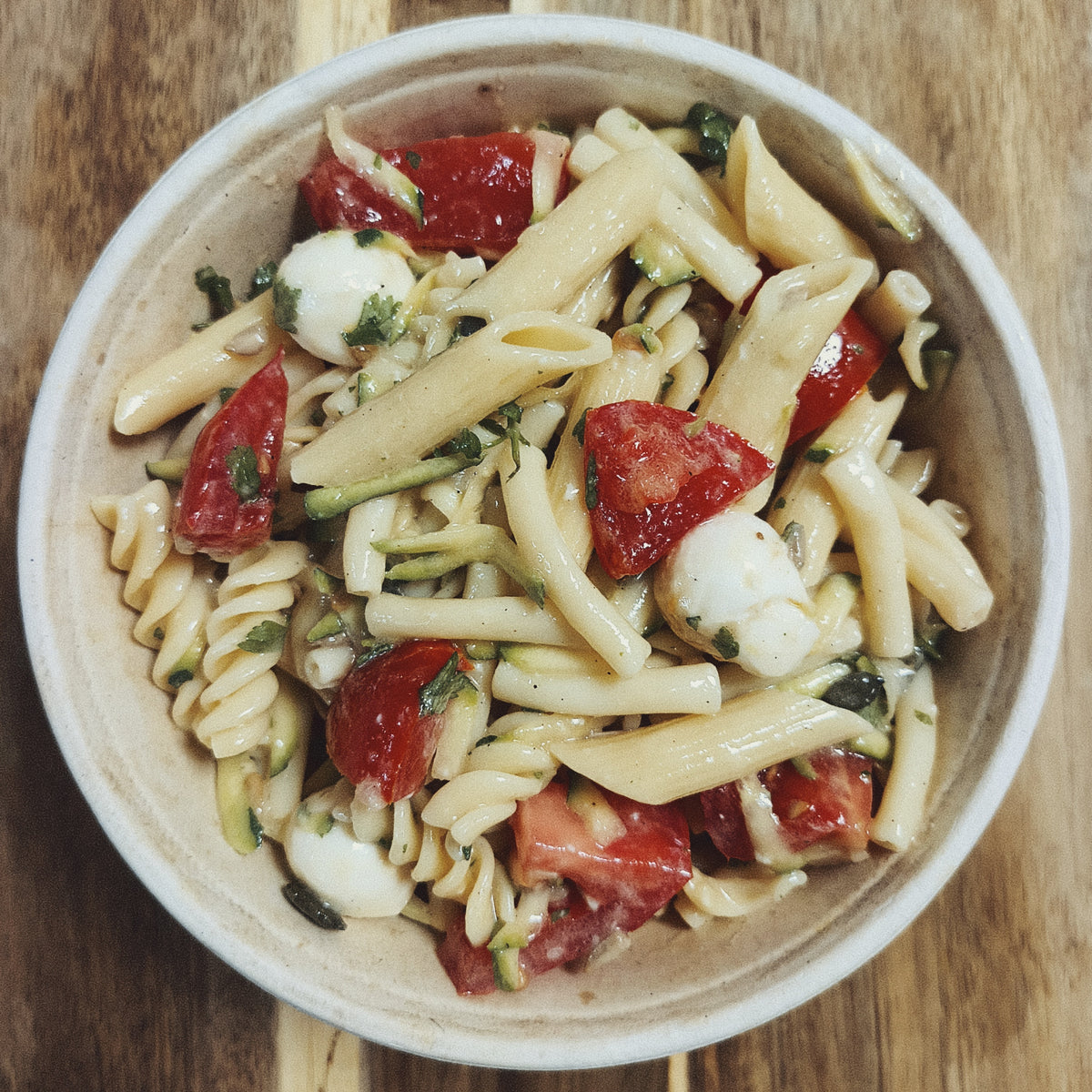 SALADE DE PÂTES TOMATE-COURGETTE