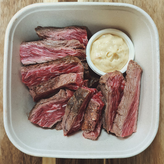 BAVETTE GRILLÉE, MAYO À L’ANCIENNE