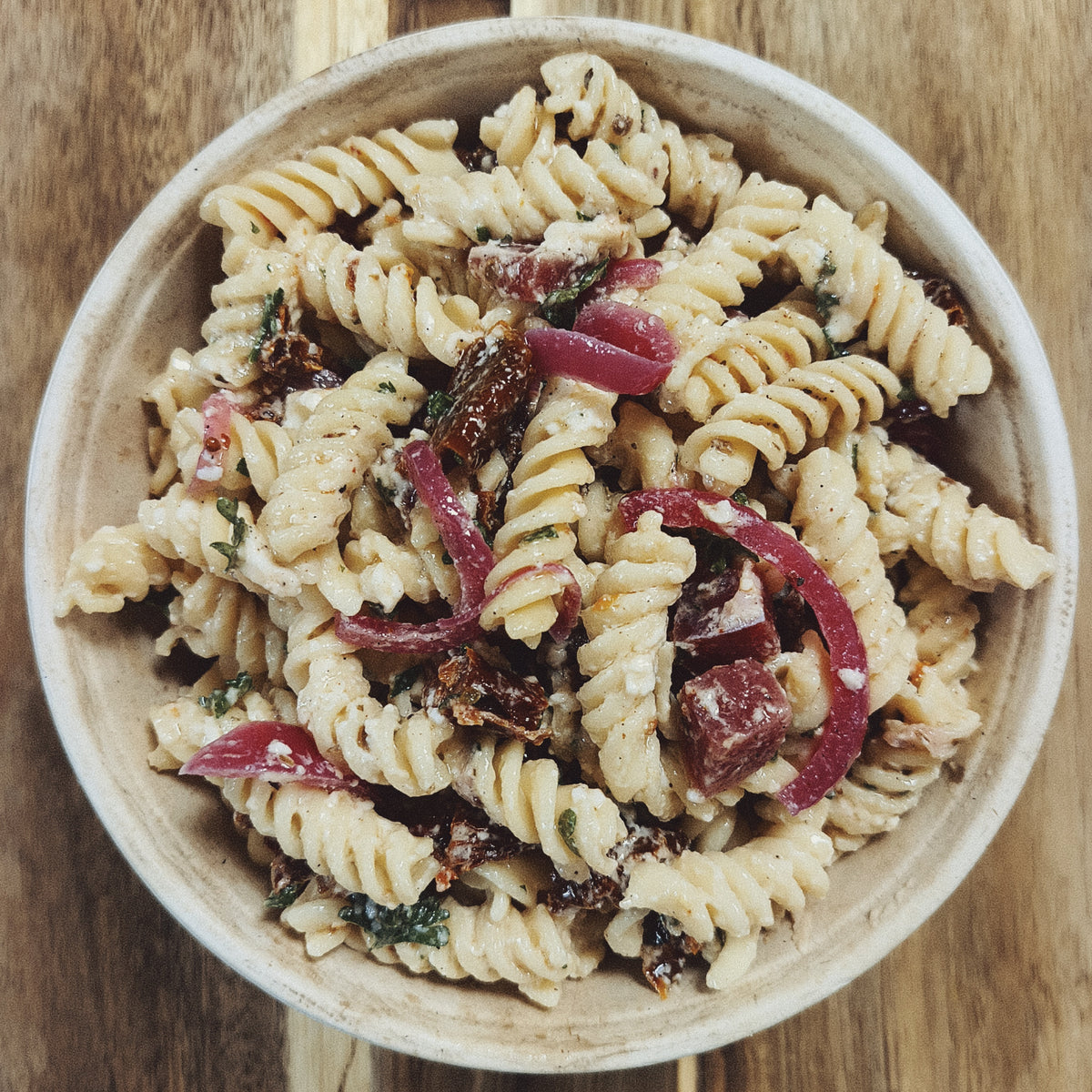 SALADE DE FUSILLI, SERRANO & MOZZA