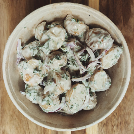 SALADE DE GRENAILLES AU YAOURT