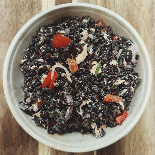 SALADE DE RIZ NOIR AU SAUMON