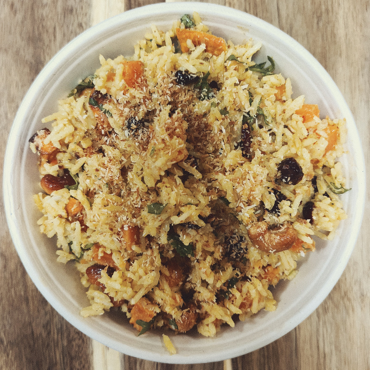 SALADE DE RIZ, CAJOU, CRANBERRIES & PATATE DOUCE